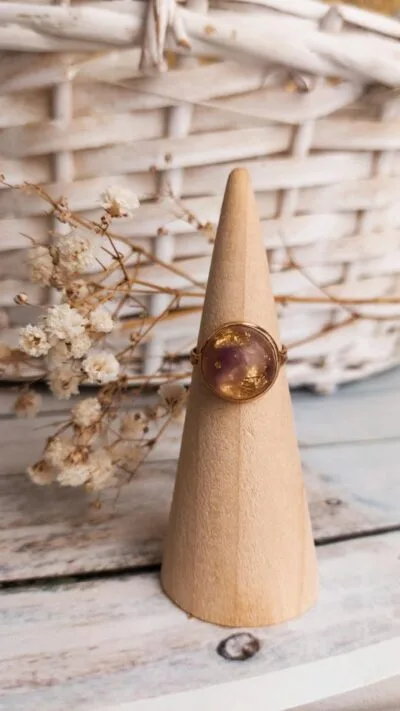 Adjustable Resin Pendant Ring