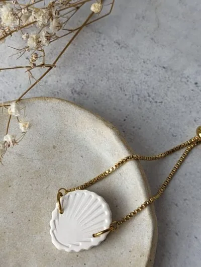Adjustable Clay Pendant Bracelet
