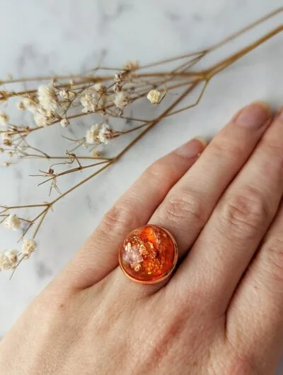 Adjustable Resin Pendant Ring