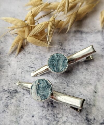 Mini Clay Pendant Hair Clips Set of 2