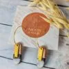 Handmade Clay and Metal Detail Hoops