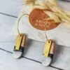 Handmade Clay and Metal Detail Hoops - Image 2