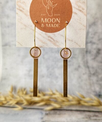 Handmade Resin and Metal Detail Hoops