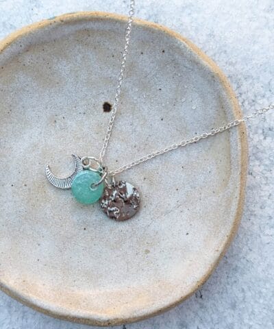 Handmade resin pendant necklace