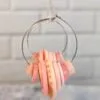 Button detail hoop earrings