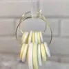 Button detail hoop earrings