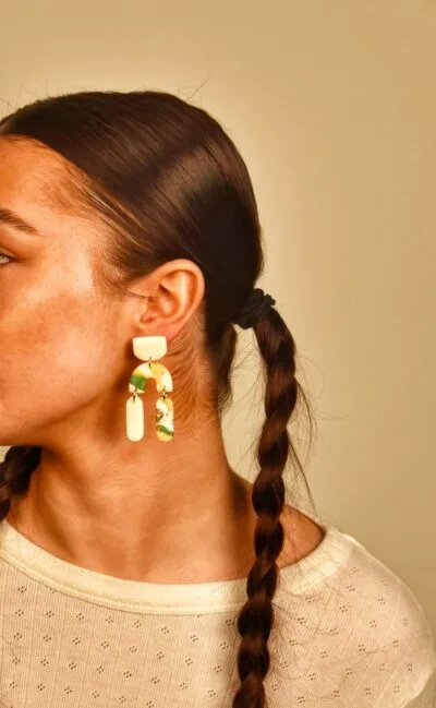 Large Handmade Polymer Clay Earrings