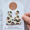 Handmade Polymer Clay Leopard Print Style Earrings - Image 2