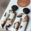 Handmade Polymer Clay Leopard Print Style Earrings - Image 2