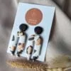 Handmade Polymer Clay Leopard Print Style Earrings